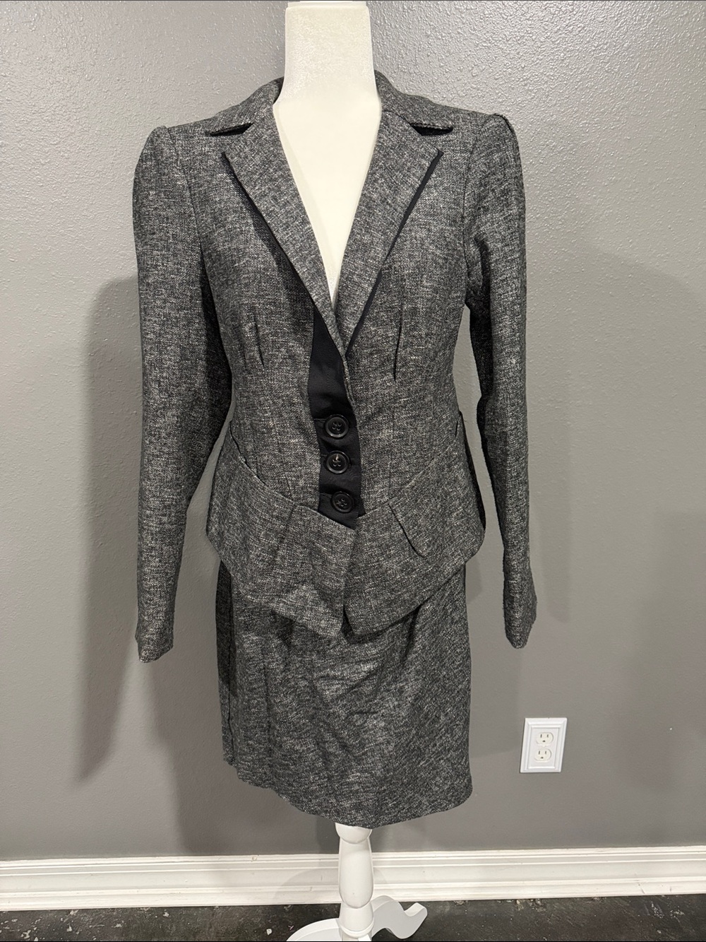Nanette Lepore Wool Blend Skirt Suit 10
